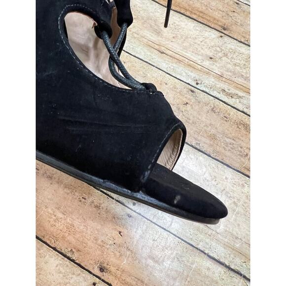 NWOB KOI Footwear Black Lace Up Chunky Heels US 6/ UK 4 - Picture 8 of 9